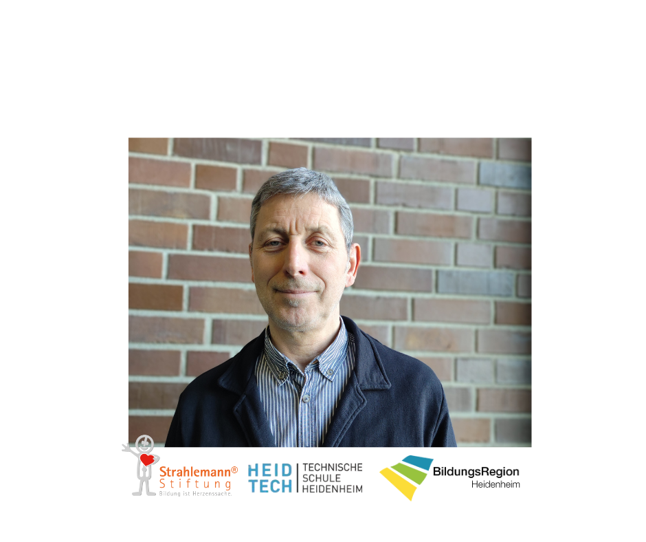 Ein Mann und drei Logos